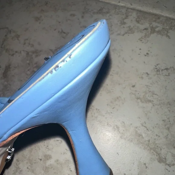 Sam Edelman Marjorie Blue Braided Strappy Heels Women’s 7.5 Square Toe - Picture 6 of 9